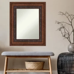 Amanti Art Decorative Bronze Petite Bevel Bathroom Wall Mirror 33.5 X 27.5 In. -Avanti Sales Shop GUEST 558ab67c adf7 4804 ad88 168af0a67ada