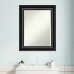 Amanti Art Grand Black Petite Bevel Bathroom Wall Mirror 29.75 X 23.75 In. -Avanti Sales Shop GUEST 55ea8d63 5359 4158 8ca0 9cccd6bce96d