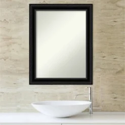 22" X 28" Non-Beveled Corded Bathroom Wall Mirror Black - Amanti Art -Avanti Sales Shop GUEST 5621cacf 1f6d 4d32 86bb e9e93456fc4b