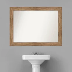 44" X 33" Non-Beveled Owl Wood Bathroom Wall Mirror Brown - Amanti Art -Avanti Sales Shop GUEST 5a0c30e6 82c6 4969 9889 4767e30793bf