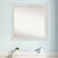 31" X 31" Non-Beveled Mosaic Bathroom Wall Mirror White - Amanti Art -Avanti Sales Shop GUEST 5a987d36 3475 4c5f 9f31 aa57ac2643bf