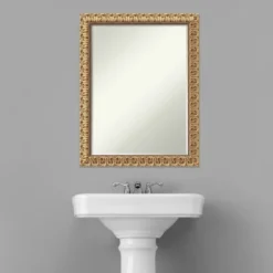 Amanti Art Florentine Gold Petite Bevel Wood Bathroom Wall Mirror 27.5 X 21.5 In. -Avanti Sales Shop GUEST 5cba75e4 af25 47e8 87a9 b7144d1ddf3c