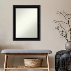 22" X 28" Non-Beveled Corded Bathroom Wall Mirror Black - Amanti Art -Avanti Sales Shop GUEST 5f531df5 bd5b 4049 9264 6999fff34cc6