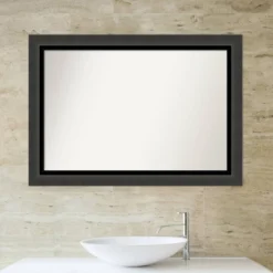 41" X 29" Non-Beveled Tuxedo Black Bathroom Wall Mirror - Amanti Art -Avanti Sales Shop GUEST 60b47d21 81d2 4c2d a85b 2b625bbce2e1