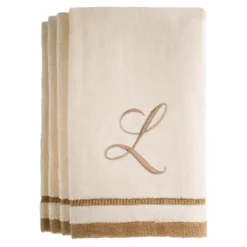 Creative Scents Ivory Fingertip Monogrammed Towels Brown Embroidered -Avanti Sales Shop GUEST 624720d0 e7bd 4632 9fa1 e24a9d44c15f