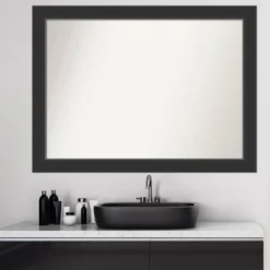 43" X 32" Non-Beveled Corvino Wood Bathroom Wall Mirror Black - Amanti Art -Avanti Sales Shop GUEST 66bf05ef 8c41 42ba ac9e 1606666588b5