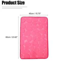 Unique Bargains Bathroom Rugs Polyester Bath Mat Machine Washable Rose Red Cobblestone Pattern 23.62"x15.75" -Avanti Sales Shop GUEST 6889061c 037b 484b bf51 611223617551