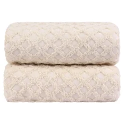 PiccoCasa Cotton Jacquard Diamond Absorbent Bath Towels 2Pcs -Avanti Sales Shop GUEST 6b660ce0 3877 438b b0f5 51fcdc3236ce