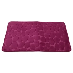 Unique Bargains Cobblestone Pattern Bathroom Rugs Polyester Bath Mat Machine Washable Wine Red 80x50cm -Avanti Sales Shop GUEST 6c919d61 16dc 46b9 9d26 e5bd74ec55c2