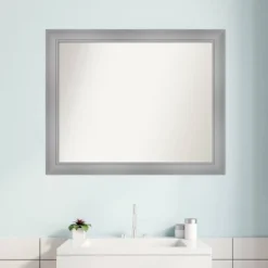 32" X 26" Non-Beveled Flair Bathroom Wall Mirror Polished Nickel - Amanti Art -Avanti Sales Shop GUEST 6cc6513b cf5b 4380 99bc 226ccf0a838d