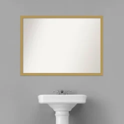 40" X 29" Non-Beveled Grace Narrow Bathroom Wall Mirror Brushed Gold - Amanti Art -Avanti Sales Shop GUEST 6e07d16f 363f 4e92 aced 17307342126e