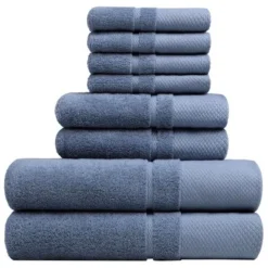 PiccoCasa 100% Combed Cotton Soft 600 GSM Absorbent Lightweight Shower Towel Set 8 Pcs -Avanti Sales Shop GUEST 6e09610c f7fa 404c a93b 9fa1d1a1ebae