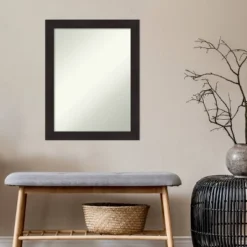 22" X 28" Non-Beveled Furniture Narrow Bathroom Wall Mirror Espresso Brown - Amanti Art -Avanti Sales Shop GUEST 6ff88b30 bae6 48bc 912c 97bedcbd77df