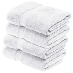 Premium Cotton 800 GSM Heavyweight Plush Luxury 4 Piece Bathroom Towel Set By Blue Nile Mills -Avanti Sales Shop GUEST 72214754 8008 4f4e af97 e53fa4a9372b