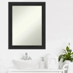 22" X 28" Non-Beveled Shipwreck Black Narrow Bathroom Wall Mirror - Amanti Art -Avanti Sales Shop GUEST 72d80219 8b5d 449e ac0e c842976d0ff0