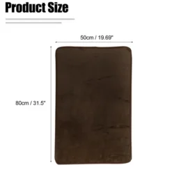 Unique Bargains Solid Color Pattern Bathroom Rugs Polyester Bath Mat Machine Washable Brown 80x50cm -Avanti Sales Shop GUEST 733f369c 7e8e 4198 8401 8e96618b124c