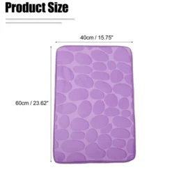 Unique Bargains Bathroom Rugs Polyester Bath Mat Machine Washable Purple Cobblestone Pattern 23.62"x15.75" -Avanti Sales Shop GUEST 7365deee 6e36 4515 a5c3 36bb08c913a2