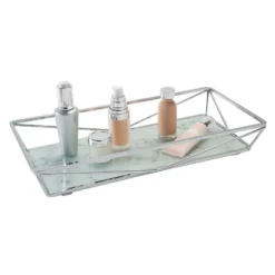 Geometric Tempered Glass Vanity Tank Tray White/Chrome - Home Details -Avanti Sales Shop GUEST 739d91ab 07bd 4be6 bcf5 1c315dd2e316