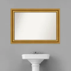 42" X 30" Non-Beveled Parlor Bathroom Wall Mirror Gold - Amanti Art -Avanti Sales Shop GUEST 756d0b21 9e10 4013 80d6 4bbeeae73efb