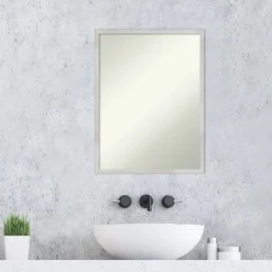 20" X 26" Non-Beveled Svelte Silver Wood Bathroom Wall Mirror - Amanti Art -Avanti Sales Shop GUEST 75aea2a4 587b 4dda 8505 86b67d6ffa61