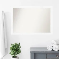 39" X 27" Non-Beveled Cabinet Narrow Bathroom Wall Mirror White - Amanti Art -Avanti Sales Shop GUEST 77e432dc 8e08 48d9 957b 583269b8e0e8