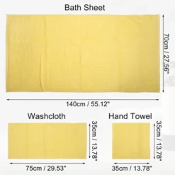 Unique Bargains Soft Absorbent Cotton Bath Towel For Bathroom Kitchen Shower Towel Classic Design 3 Pcs -Avanti Sales Shop GUEST 7af428ef 57b4 4819 94c3 93c1aee3b619