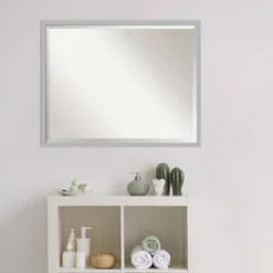 Hera Brushed Framed Bathroom Vanity Wall Mirror Chrome - Amanti Art -Avanti Sales Shop GUEST 7b7be158 839e 4261 b7f9 55e14ffc87ed