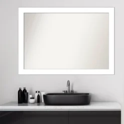 40" X 28" Non-Beveled Wedge White Bathroom Wall Mirror - Amanti Art -Avanti Sales Shop GUEST 7b98970d 4fe2 4976 94e0 9f3c75e19944