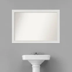 40" X 28" Non-Beveled Flair Narrow Bathroom Wall Mirror Soft White - Amanti Art -Avanti Sales Shop GUEST 7d70fc79 37a4 4136 bdbe 622a166fb177