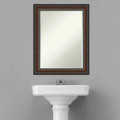 Amanti Art Cyprus Walnut Petite Bevel Wood Bathroom Wall Mirror 28.75 X 22.75 In. -Avanti Sales Shop GUEST 7d9ddad2 5de7 4121 b2c7 8ac90d84f7ae