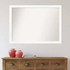 41" X 30" Non-Beveled Cabinet Narrow Bathroom Wall Mirror White - Amanti Art -Avanti Sales Shop GUEST 7f3369cf d04a 4e34 bc6f 8483319d03a1