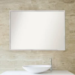 40" X 29" Non-Beveled Svelte Silver Wood Bathroom Wall Mirror - Amanti Art -Avanti Sales Shop GUEST 7fc097ff ef6a 4ceb 8c95 1ad6e42c97b5