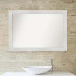 41" X 29" Non-Beveled Mosaic Bathroom Wall Mirror White - Amanti Art -Avanti Sales Shop GUEST 80e3d0db ca1d 42a8 98be bfe5c1a43b67