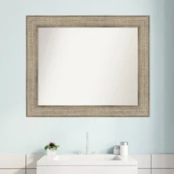 34" X 28" Non-Beveled Trellis Silver Wood Bathroom Wall Mirror - Amanti Art -Avanti Sales Shop GUEST 83217f64 f35a 4ba9 85e3 581341ef4b84