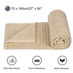 PiccoCasa Soft Thick Absorbent Ribbed Cotton Bath Towels 2 Pcs -Avanti Sales Shop GUEST 834a1773 eba7 4362 88bb 10716b139a09