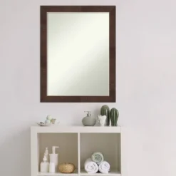 21" X 27" Non-Beveled Wild Wood Brown Narrow Bathroom Wall Mirror - Amanti Art -Avanti Sales Shop GUEST 8473e762 2fa2 46e2 953f c5ac4dae2e4a