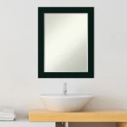 Amanti Art Tribeca Black Petite Bevel Wood Bathroom Wall Mirror 28 X 22 In. -Avanti Sales Shop GUEST 8651e402 78d6 4483 878c bed4ac1ff568