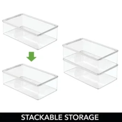 MDesign Plastic Bathroom Stackable Storage Container Box With Lid -Avanti Sales Shop GUEST 889bfcc6 3e40 415c 81b1 e01448b49a77