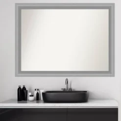 43" X 32" Non-Beveled Peak Polished Nickel Narrow Bathroom Wall Mirror - Amanti Art -Avanti Sales Shop GUEST 89f02e30 cb55 4fdc af27 eb68be383bd1