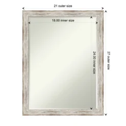 Amanti Art Distressed Cream Petite Bevel Wood Bathroom Wall Mirror 26.5 X 20.5 In. -Avanti Sales Shop GUEST 8ab49bf6 56d9 4a0d 981a ff2a5eb74f2c