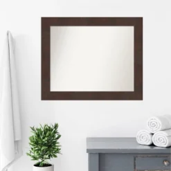 33" X 27" Non-Beveled Wildwood Brown Bathroom Wall Mirror - Amanti Art -Avanti Sales Shop GUEST 8b4a973f 6ad5 4ab4 9c2b f2b4b0e372ef