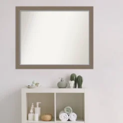 31" X 25" Non-Beveled Eva Narrow Bathroom Wall Mirror Brown - Amanti Art -Avanti Sales Shop GUEST 8d1a637c d94c 409a 90be 0b156fdbc991