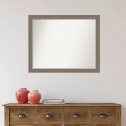 31" X 25" Non-Beveled Eva Narrow Bathroom Wall Mirror Brown - Amanti Art -Avanti Sales Shop GUEST 8f2cd852 8331 4d43 b1b8 a7d37be8d2a5