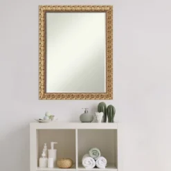 Amanti Art Florentine Gold Petite Bevel Wood Bathroom Wall Mirror 27.5 X 21.5 In. -Avanti Sales Shop GUEST 90261f78 268c 44b7 a395 289146bb2041