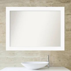 44" X 33" Non-Beveled Cabinet Bathroom Wall Mirror White - Amanti Art -Avanti Sales Shop GUEST 9035098f 60a1 4e2c 809f 6b2de8a8bf5e