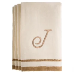 Creative Scents Ivory Fingertip Monogrammed Towels Brown Embroidered -Avanti Sales Shop GUEST 963a7385 fde6 4b7b 9d84 6f1f53d87a58