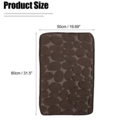 Unique Bargains Cobblestone Pattern Bathroom Rugs Polyester Bath Mat Machine Washable Brown 80x50cm -Avanti Sales Shop GUEST 96c4a9a1 49fa 491b 9732 16382209d22b