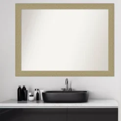 42" X 31" Non-Beveled Mosaic Bathroom Wall Mirror Gold - Amanti Art -Avanti Sales Shop GUEST 96d82423 ef95 4e39 83a4 4c9ead32b0a1