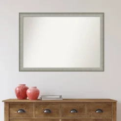 39" X 27" Non-Beveled Elegant Narrow Bathroom Wall Mirror Brushed Pewter - Amanti Art -Avanti Sales Shop GUEST 98cb0fc1 c499 4420 ba27 3531fb3245b3