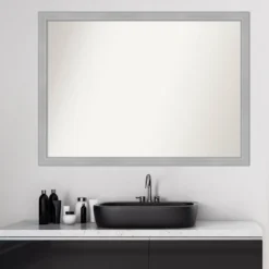 41" X 30" Non-Beveled Vista Brushed Nickel Narrow Bathroom Wall Mirror - Amanti Art -Avanti Sales Shop GUEST 992402e3 cdd6 4b84 845b 1c2f3457960c